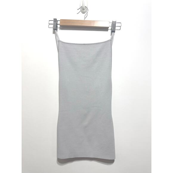 WEWOREWHAT High Neck Backless Tank Top Size XS in Gray Knit Ribbed - Picture 8 of 11